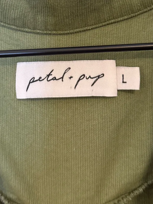 Petal & Pup Rose Collared Green Corduroy‎ Dress - Image 3