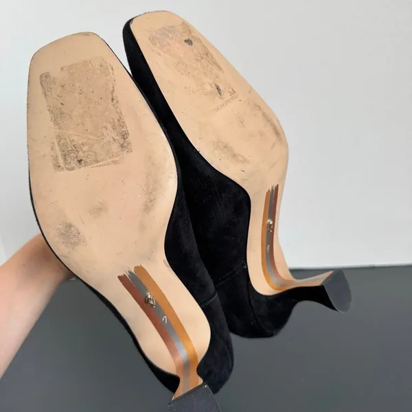 Sam Edelman Women’s Lani Terrazzo Black Suede Square Toe Chelsea Boot Size 7 - Image 8