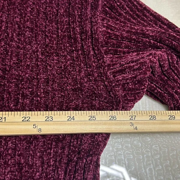 Time and Tru women Burgundy Crew Neck Sweater Size XXXL . - Image 11