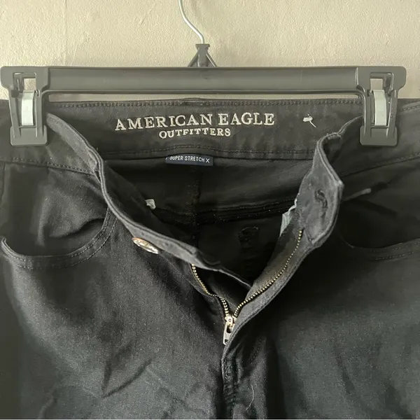 Super Stretch Distressed Black Jeggings Size 6 - Image 2