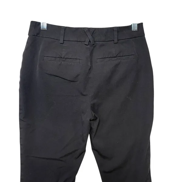 Maeve by Anthropologie Black Cropped Kick Flare Classic‎ Chic Smart Pants Size 4 - Image 8