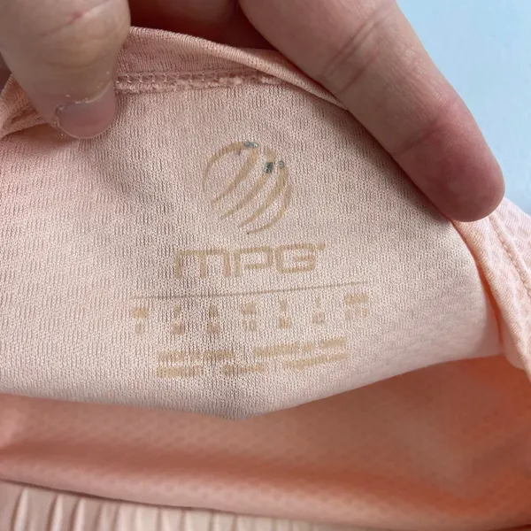 MPG Sport women's peach built in‎ sports bra cutout adjustable activewear tank top 6 - Image 7