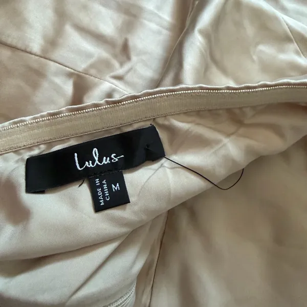 Lulu's Maritza Champagne Satin Sash Tulip Maxi Dress - Image 6