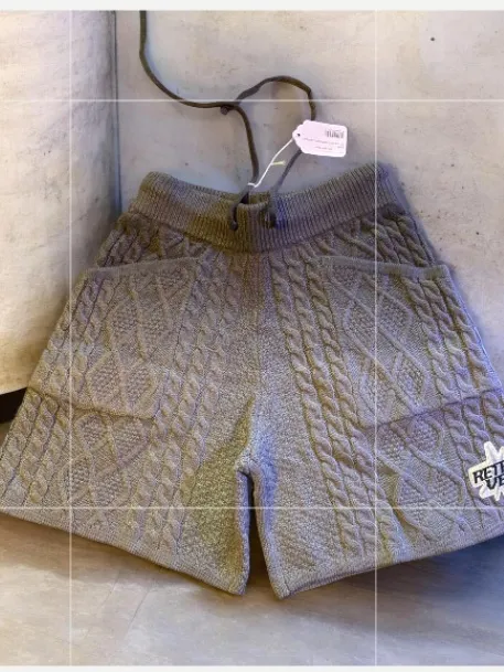 🆕 RETROVERT Gradient knit Cable knit shorts Gray - Image 8