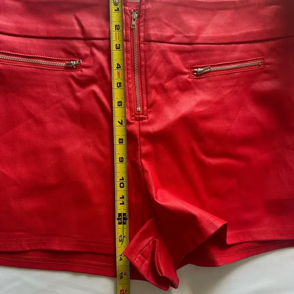 Zara Women’s bright red high rise shorts - Image 2