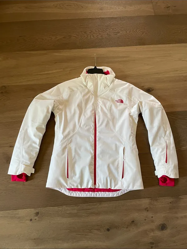 The North Face HyVent RECCO Jacket Women’s Size Medium White/Pink Full Zip - Image 4