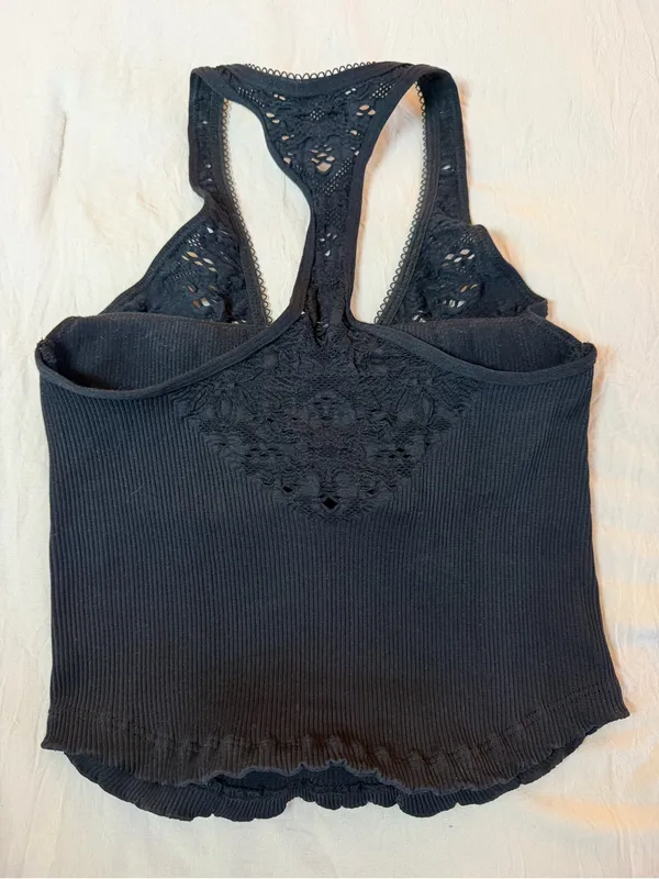 FP Movement features lace-topped camisole‎ black Size Medium - Image 5