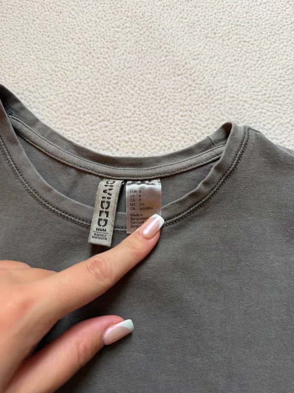 H&M Top Dark Green Olive - Image 2