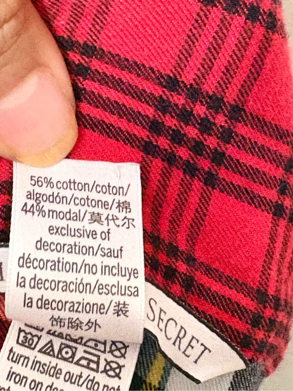 Victoria’s Secret Elsa Plaid Flannel Sleep Romper Red Tartan XS - Image 13