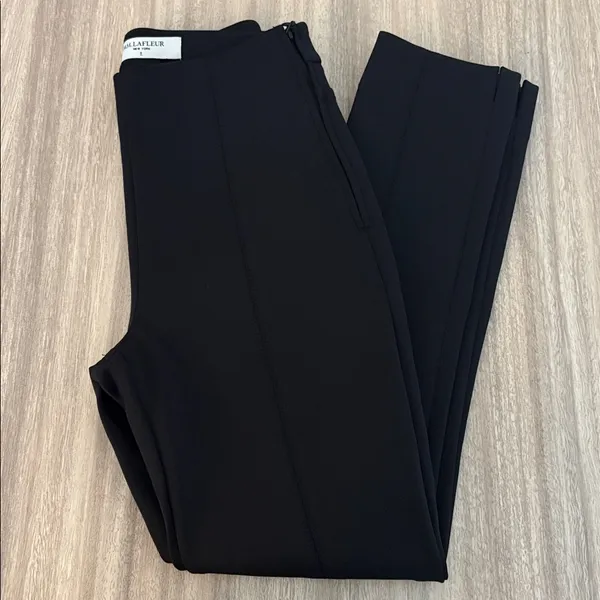 MM Lafleur The Shaw Pant Scuba Black 0 Ankle High Rise Minimalist Work Career - Image 3