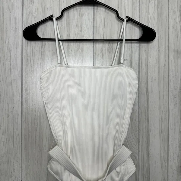 NWT Abercrombie & Fitch Ribbed Belted One Piece Swimsuit Cheeky size S Small - Image 4