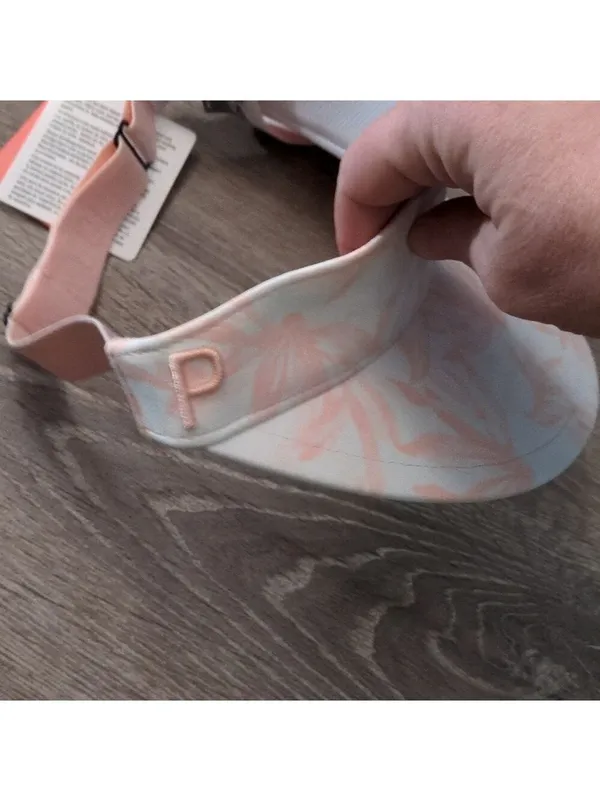 Puma White Glow/Rose Dust Graphic Tour Sport Golf Visor OS - Image 3