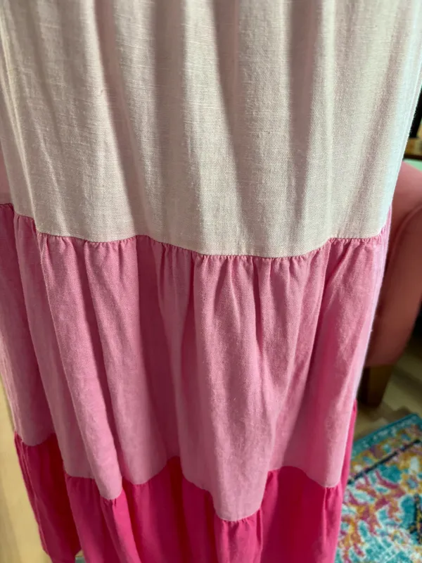 Pink J.Crew Dress Tiered - Image 2