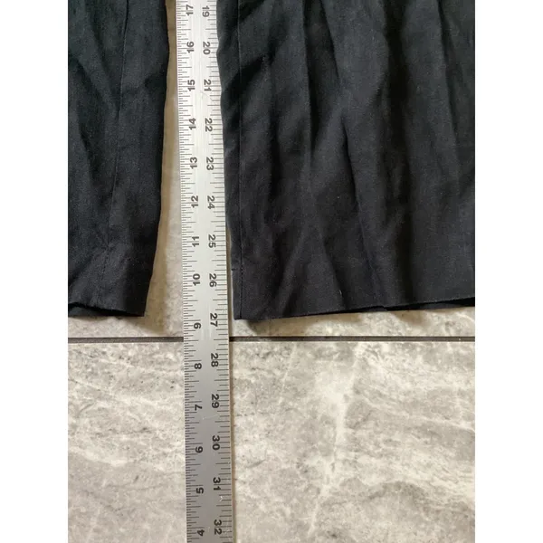 J.Crew Black Linen Blend Wide Leg Trousers Pants BY754 Womens 6 - Image 6
