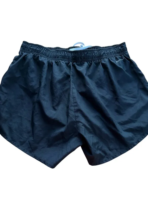 Nike Dri-FIT Womens Medium Black Running Shorts Elastic Waistband Drawstring - Image 3