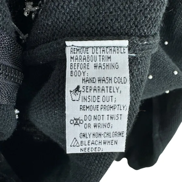 BP‎ Design Vintage Black Full Zip Snowman Snowflake Christmas Sweater Cardigan L - Image 7