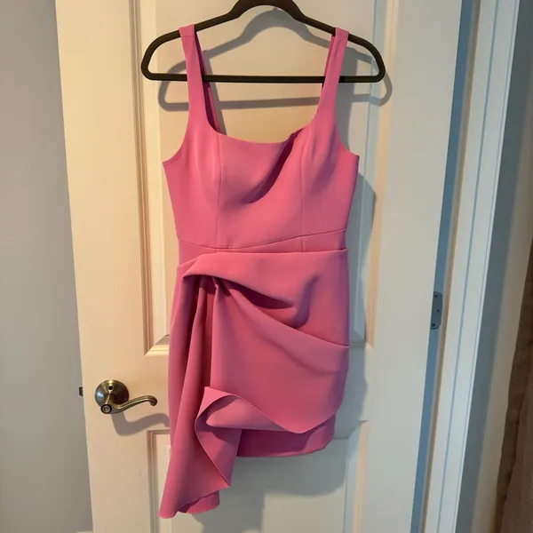 Worn Once! Acler Hewton Pink Pin-Tuck Mini Dress | Size 6 - Image 4