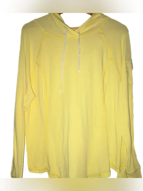 FP Movement Wild Ride Hoodie Sour Citrus Light Yellow Extra Large New With Tags - Image 2