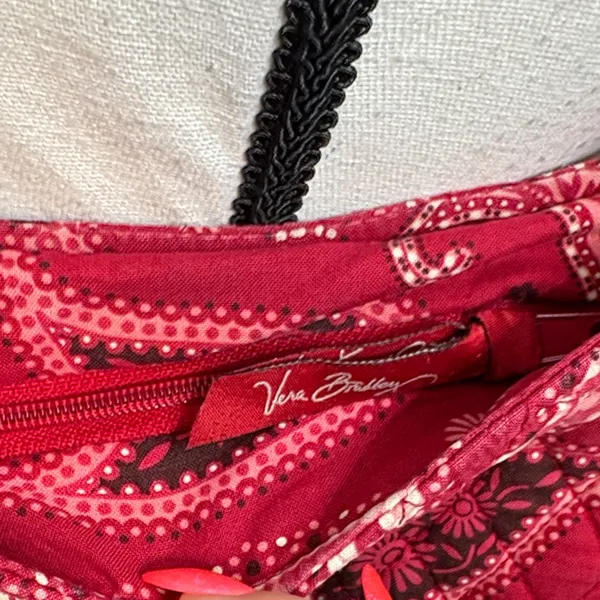 Vera Bradley Red Paisley Crossbody Bag - Image 11