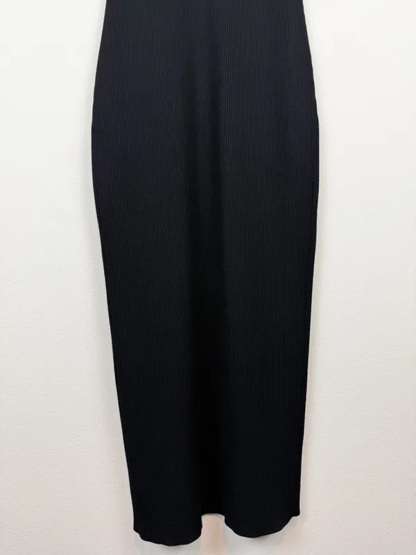 Nora Gardner Black Ribbed Knit Sleeveless Midi‎ Dress Size XS - Image 8