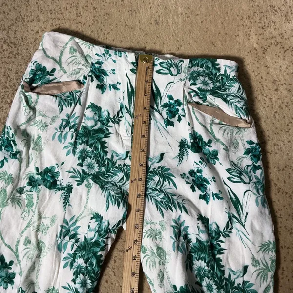 Anthropologie Ett Twa Christina Floral Toile Wide Leg Pants Womens 6‎ Flowy - Image 4