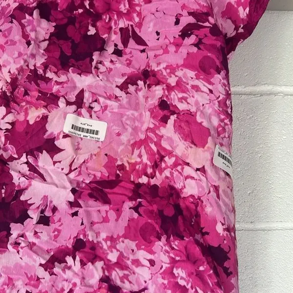 Monique Lhuillier RTR Floral Faille Dress sz 8 Strapless Fushia Cut out Back - Image 4