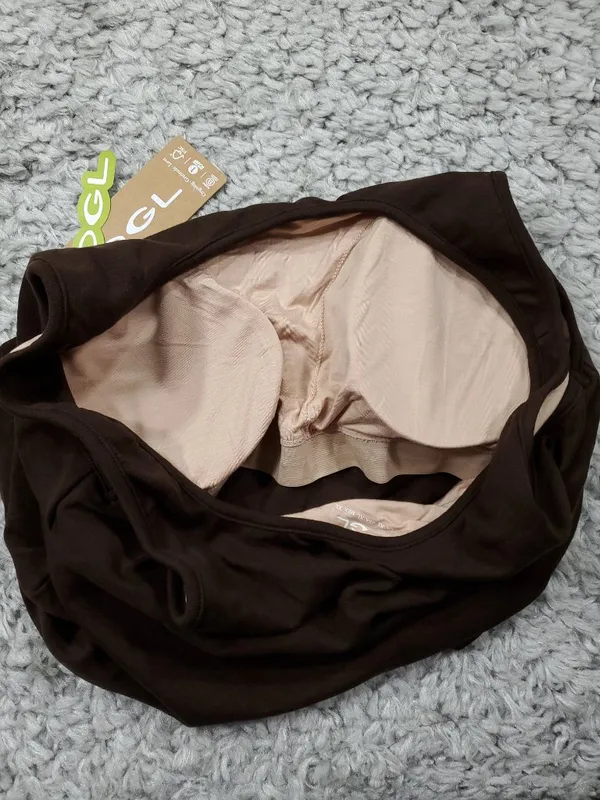 OGL Cotton Lyocell U-Neck Bra Tank Top Brami Brown Women's Size XL - Image 5