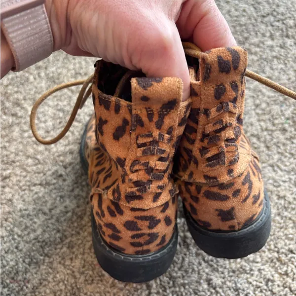 Billabong Leopard Print Lace and Zip Booties - Image 3