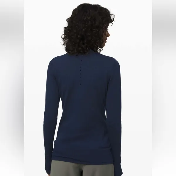 Lululemon Stand Steady Merino Wool‎ Mock Neck Sweater 6 Athleisure Classic - Image 2