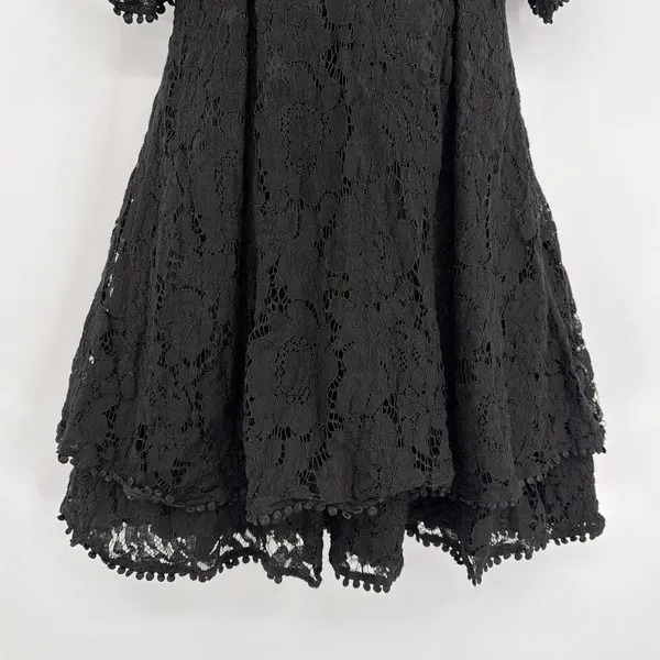 Showpo Lace Mini Dress 6 Whimsigoth Romantic Babydoll Deep V Fairy Grunge Y2K - Image 5