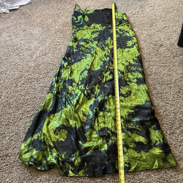 The AKIRA Label Lennon Printed Metallic Maxi Dress NWOT 2X Homecoming - Image 7