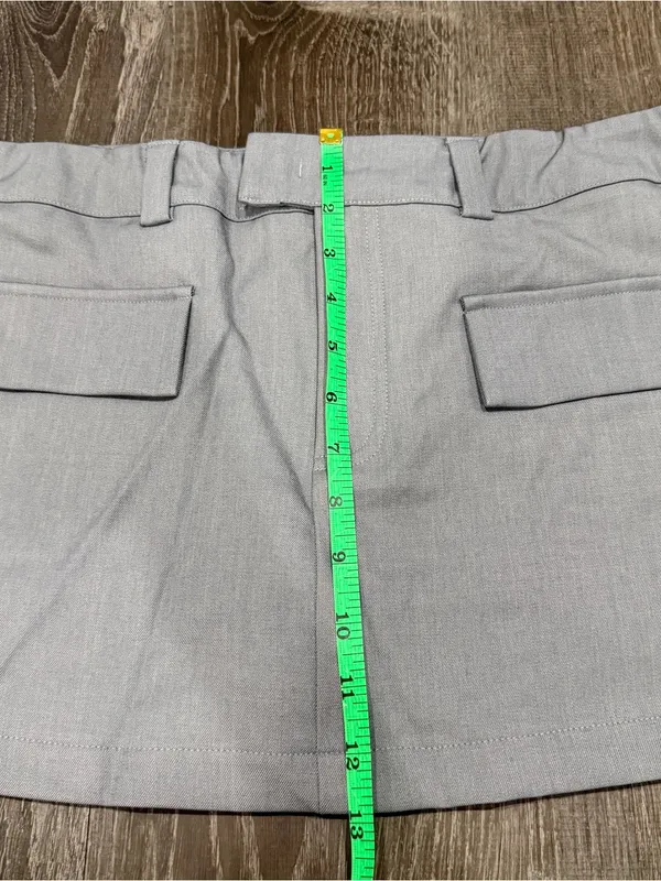 NWT Halara Grey Cargo Mini Skirt - Image 9