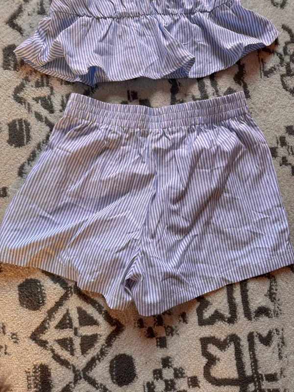 Amazon Blue Striped Short & Tank Set - Image 3