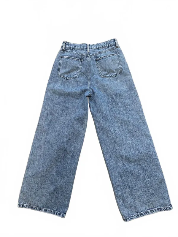 Rewash Womens High Waist Wide Leg Denim Jeans Acid Wash 5 27 - Image 2