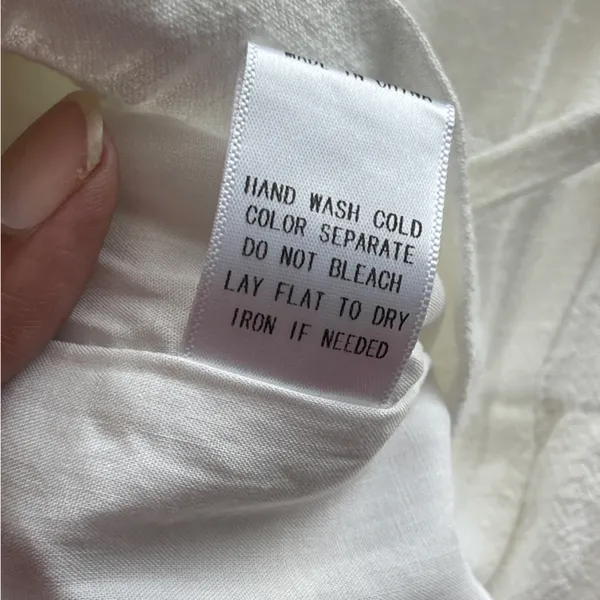 LE LIS | White Paper Bag Drawstring Shorts Sz M - Image 7