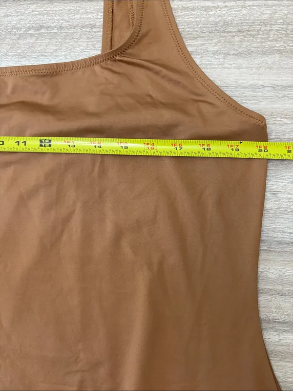 Skims Signature Swim Tank Dress Brown Mini Women Size 4X NWT - Image 3