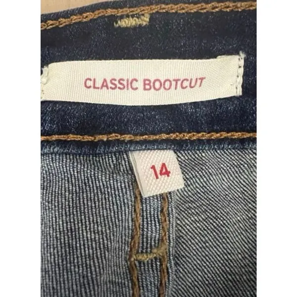Levi’s Dark Blue Classic Bootcut Women Jeans Size 14 Stretch High Rise - Image 10