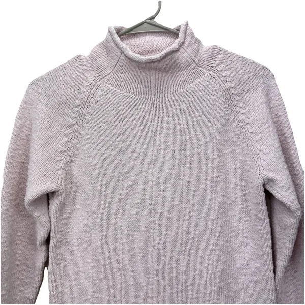 LL Bean pale‎ Pink Cotton Ragg Funnelneck Pullover Sweater Size XS - Image 5