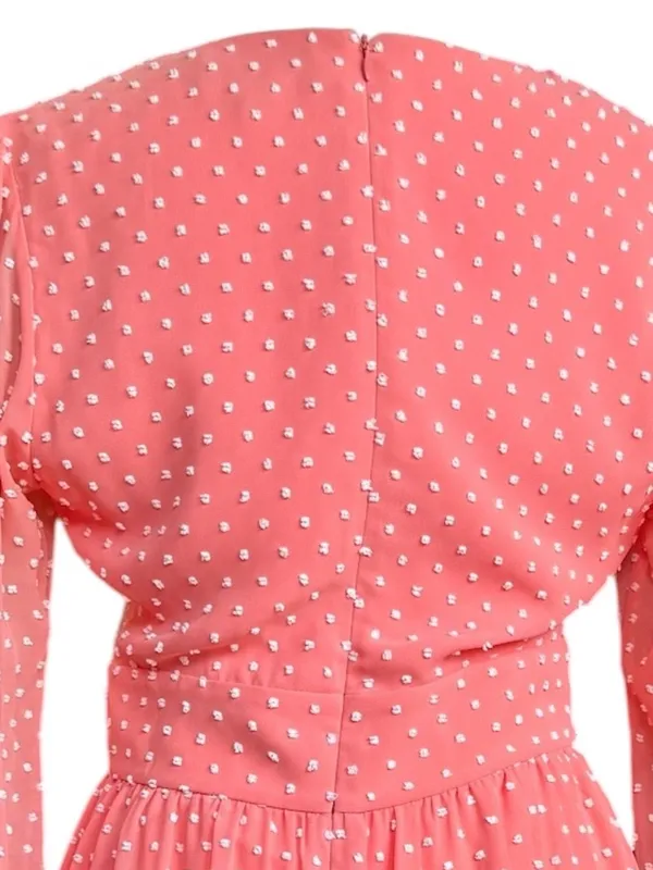 Saloni Marissa Coral Swiss‎ Dot Mini Dress Sz 6 - Image 7