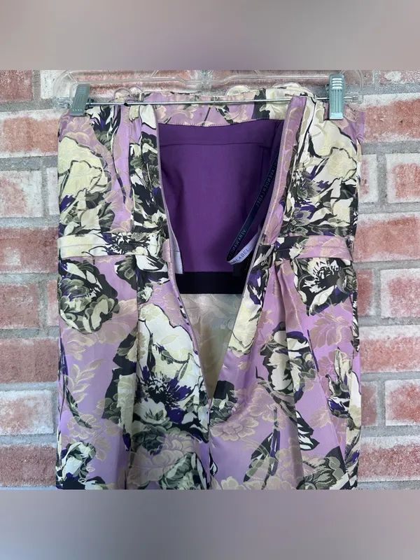 Vera Wang Lavender Label Sheath Cocktail Dress Floral Women’s 4 Jacquard Party - Image 7