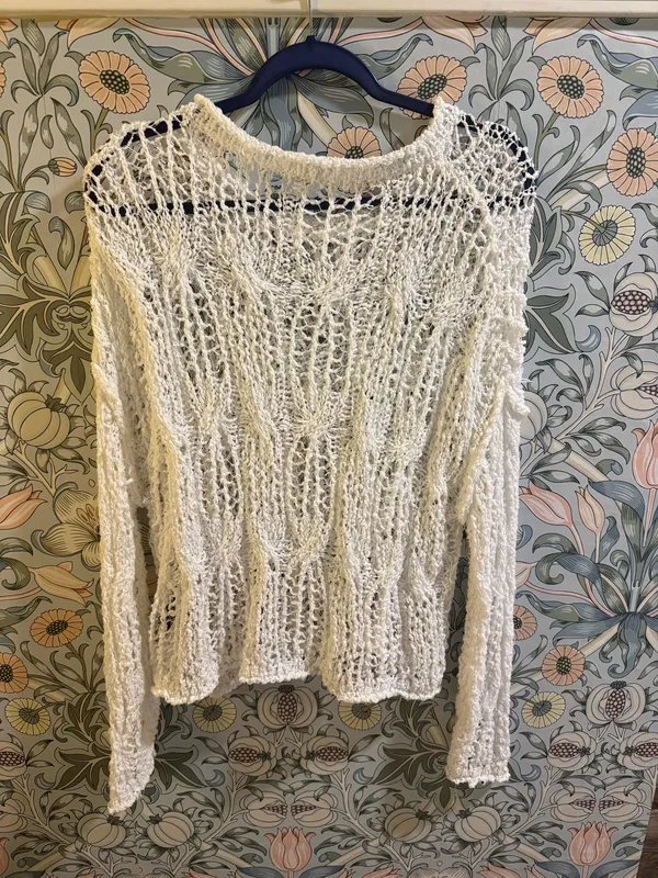 Crochet Sweater White - Image 2