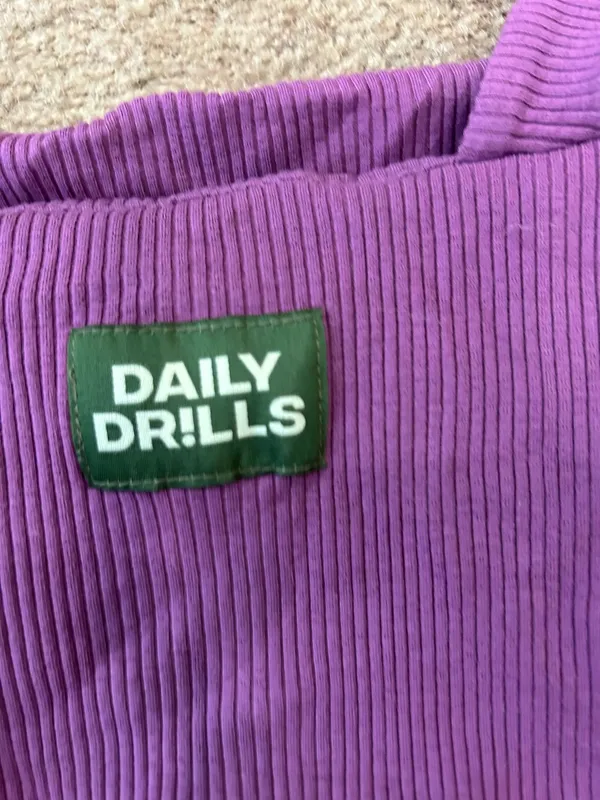 Daily drills Purple Ribbed Romper - Image 3