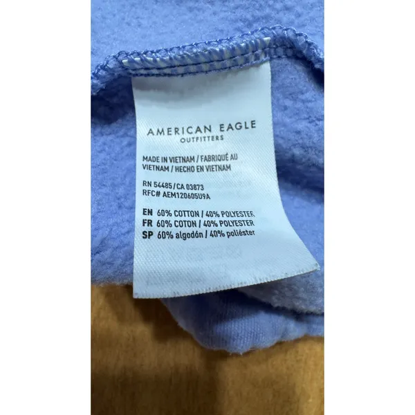 American Eagle Quarter‎ Zip Pullover Grey Purple Lavender Women's Medium - Image 4