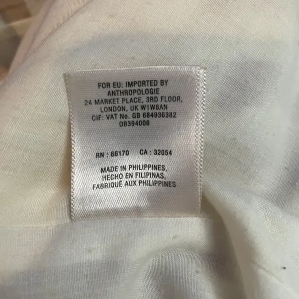 Anthropologie HD in Paris Gingham Print Short Sleeve‎ Belted Dress in Tan Size 4 - Image 8