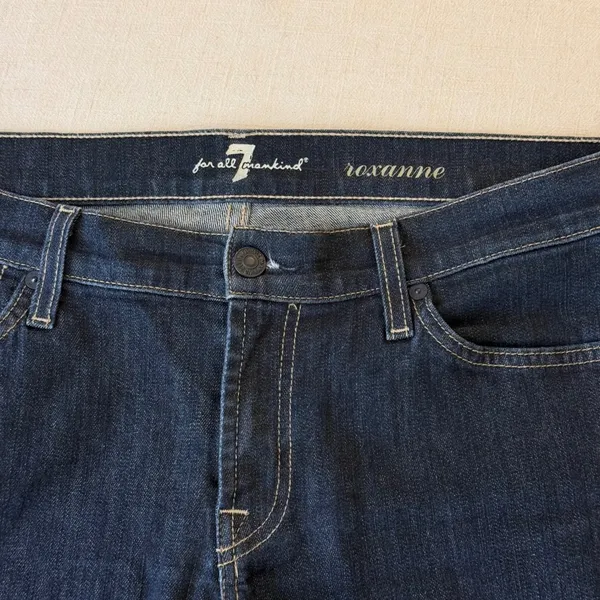 7 For All Mankind Roxanne Slim Illusion Skinny Jeans Womens 31 Dark Wash Denim - Image 12