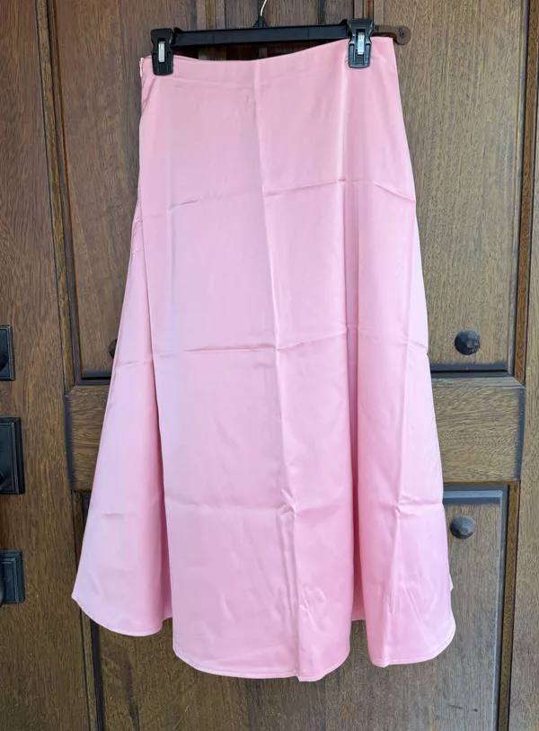 Zara a-line midi satin skirt size S - Image 2