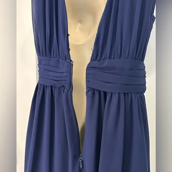Lulus Heavenly Hues Maxi Dress Gown Small Modest Navy Blue Prom Formal Wedding - Image 10
