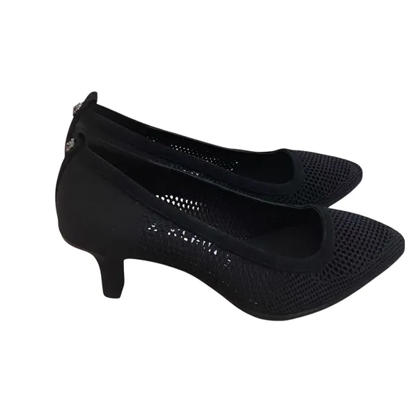 Anne Klein Akreva Black‎ Mesh iflex Kitten Heel Pointed Toe Pumps Mens 9.5M - Image 3