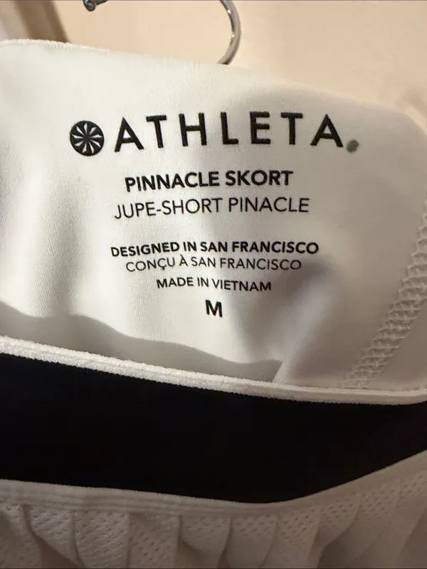 Athleta Pinnacle White Pleated Skort Tennis Pickleball Golf Size Medium - Image 6