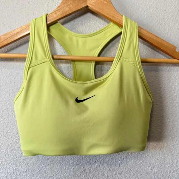 Nike Dri-FIT Racerback Sports Bra‎ Yellow XS Athletic Workout Gym - Image 2